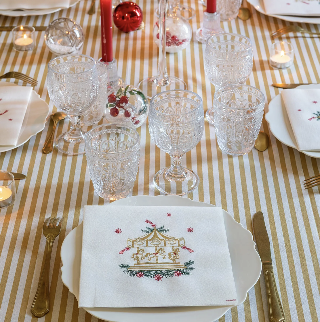 Grandes Serviettes de Noël Carrousel – Françoise Paviot – Image 2