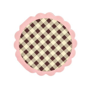 Serviettes en papier rondes vichy multicolores – RICE