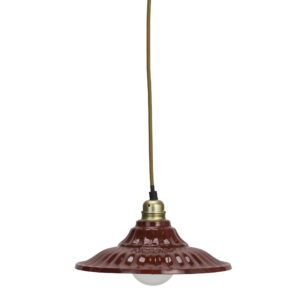 Lampe - Suspension émaillée Rouge cerise - Madam stoltz