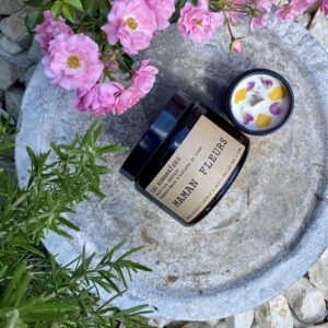 Bougie Maman fleurs - Hibiscus et Rose