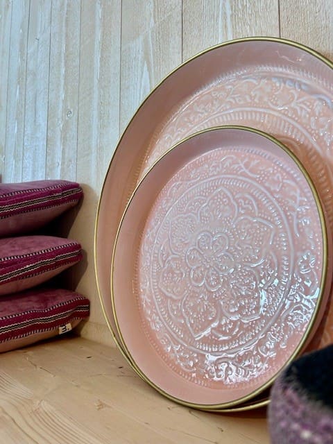 Plateau Berbère Rose pâle - Plusieurs tailles