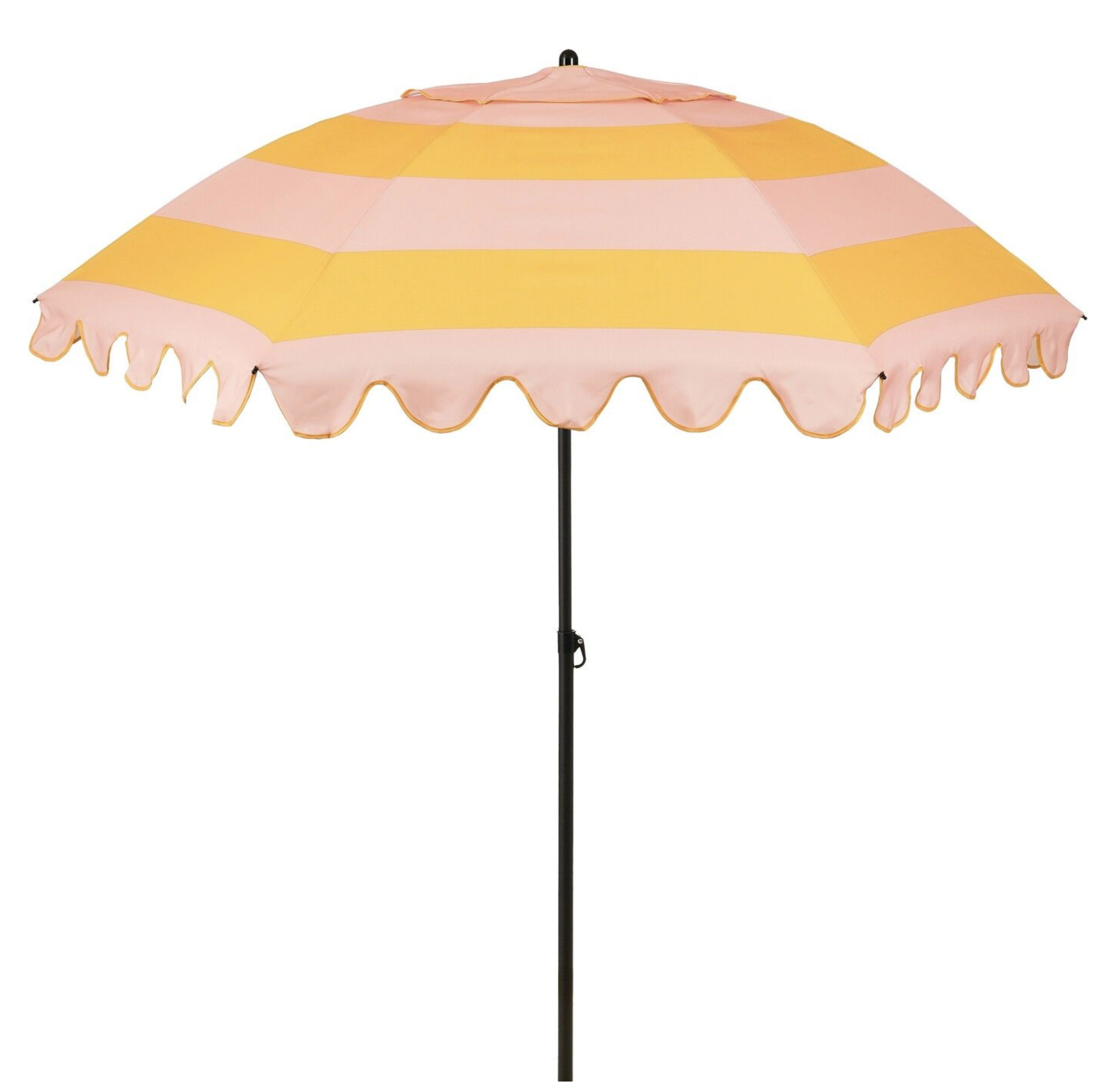 Parasol Inclinable à rayures Rose & Jaune Ø197 cm