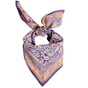 Petit Foulard Indien - Iris Violine