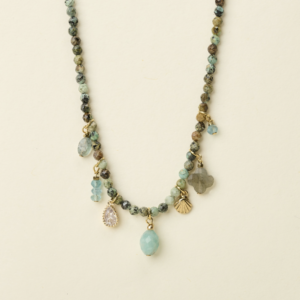 Collier Cira turquoise africaine – By Garance