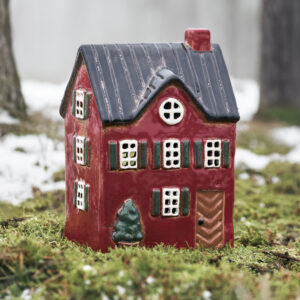 Maison photophore Rouge aux volets verts Noël - IB Laursen