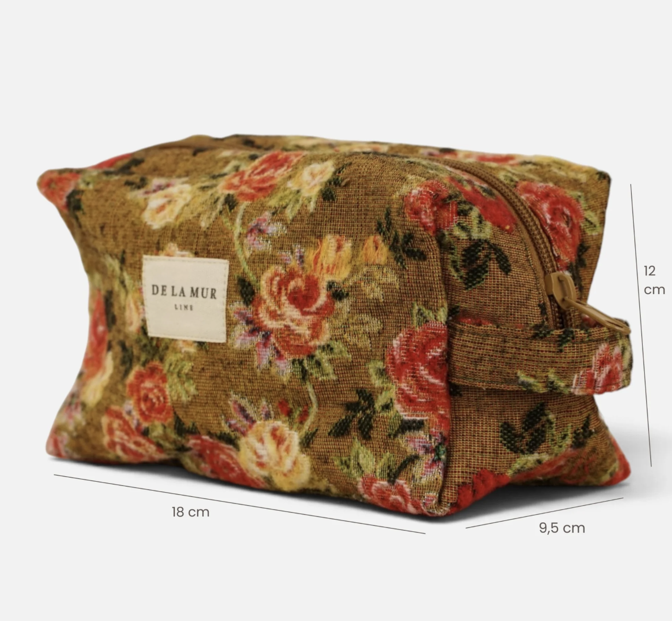 Trousse de toilette moyenne Esme en jacquard fleuri – De La Mur – Image 4