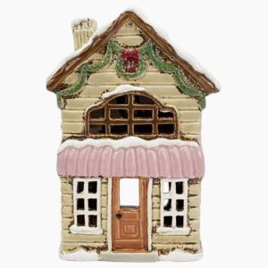 Maison photophore de Noël beige et rose – Clayre & Eef
