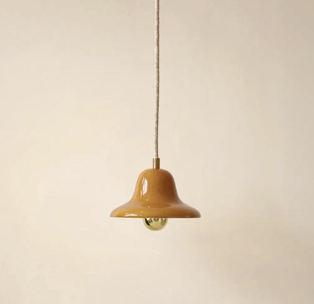 Suspension Gigaro S en céramique Miel Ø16 cm – Masamé