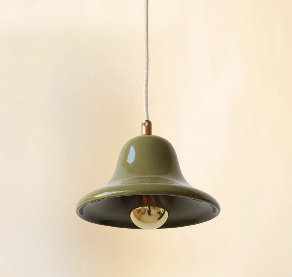 Suspension Gigaro S en céramique vert Romarin Ø16 cm