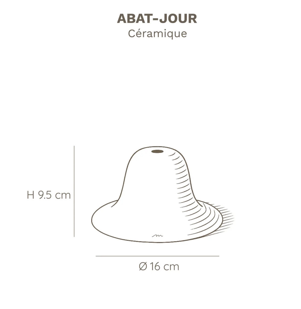 Suspension Gigaro S en céramique Miel Ø16 cm – Masamé – Image 4