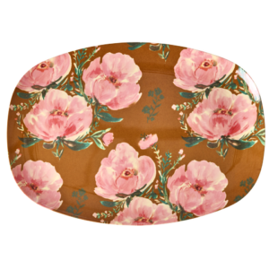 Plateau / Assiette rectangulaire Floral Fiesta Rose – RICE